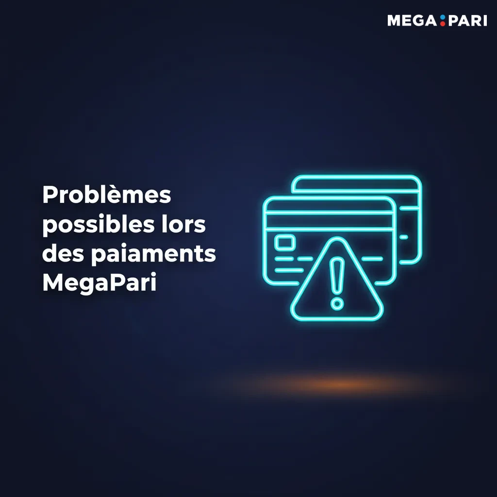 Infographie MegaPari: problèmes de paiement courants et solutions—carte refusée, réseau crypto, KYC, nom différent, bonus.
