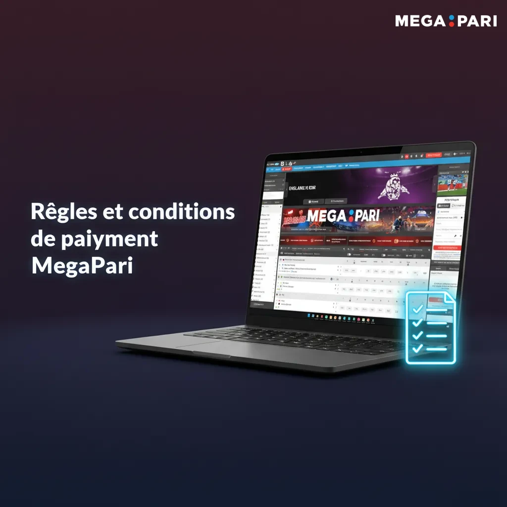 Liste des règles de paiement MegaPari: KYC, même méthode, mise 1x, limites/délais, XOF et taux de change.