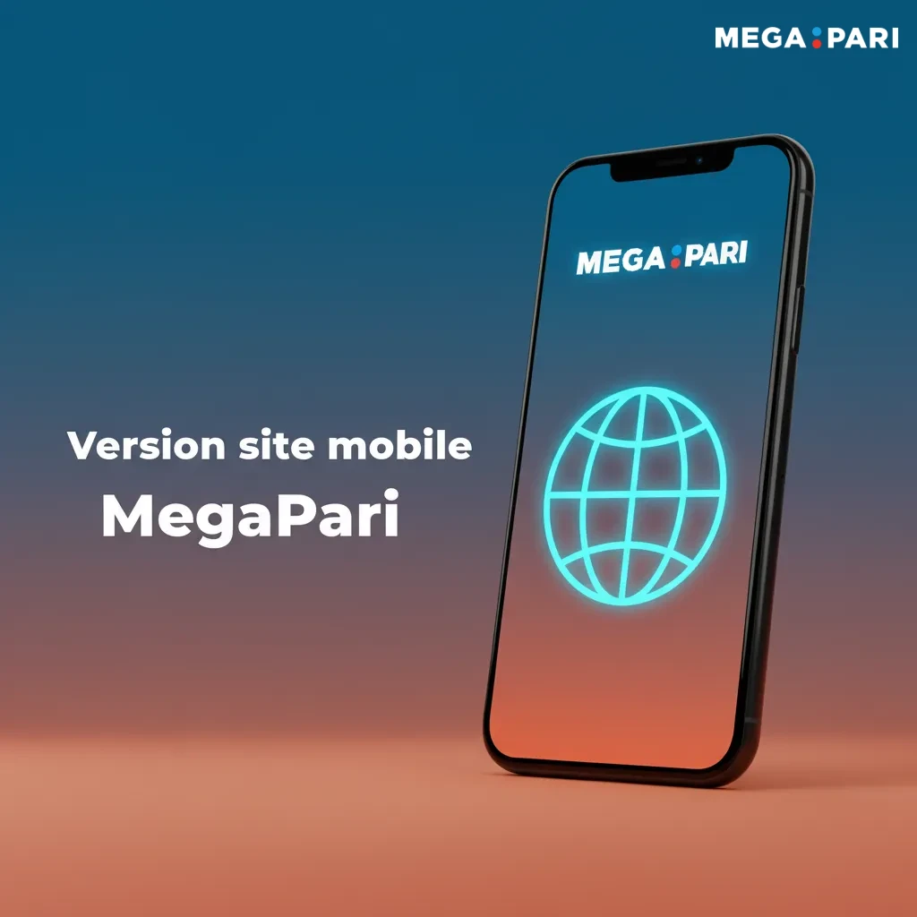 Site mobile MegaPari sur smartphone et tablette: paris, casino, dépôts/retraits, assistance, sans téléchargement.